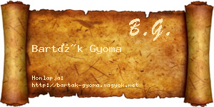 Barták Gyoma névjegykártya